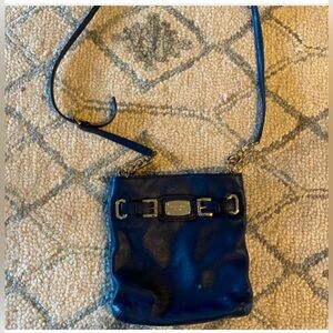 Michael Kors navy blue leather crossbody